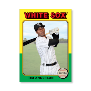 Tim Anderson 2019 Archives Baseball 1975 Topps Poster Gold Ed. # to 1- artbble-pos-19tabb-1162-gold-s