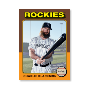 Charlie Blackmon 2019 Archives Baseball 1975 Topps Poster Gold Ed. # to 1- artbble-pos-19tabb-1165-gold-s