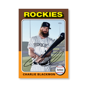Charlie Blackmon 2019 Archives Baseball 1975 Topps Poster # to 99- artbble-pos-19tabb-1165-s