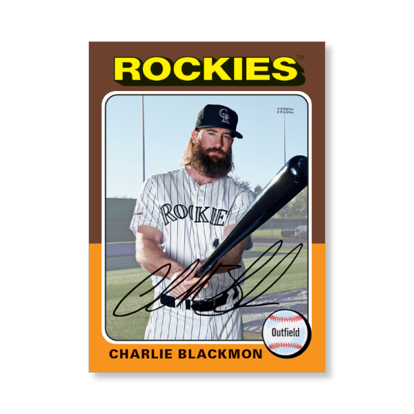 Charlie Blackmon 2019 Archives Baseball 1975 Topps Poster # to 99- artbble-pos-19tabb-1165-s
