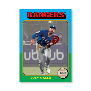 Joey Gallo 2019 Archives Baseball 1975 Topps Poster Gold Ed. # to 1- artbble-pos-19tabb-1196-gold-s