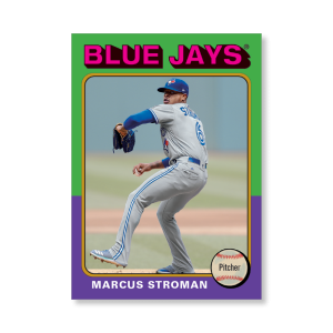 Marcus Stroman 2019 Archives Baseball 1975 Topps Poster Gold Ed. # to 1- artbble-pos-19tabb-1199-gold-s