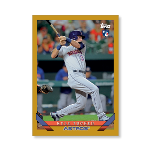 Kyle Tucker 2019 Archives Baseball 1993 Topps Poster Gold Ed. # to 1- artbble-pos-19tabb-1205-gold-s
