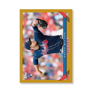 Bryse Wilson 2019 Archives Baseball 1993 Topps Poster Gold Ed. # to 1- artbble-pos-19tabb-1211-gold-s