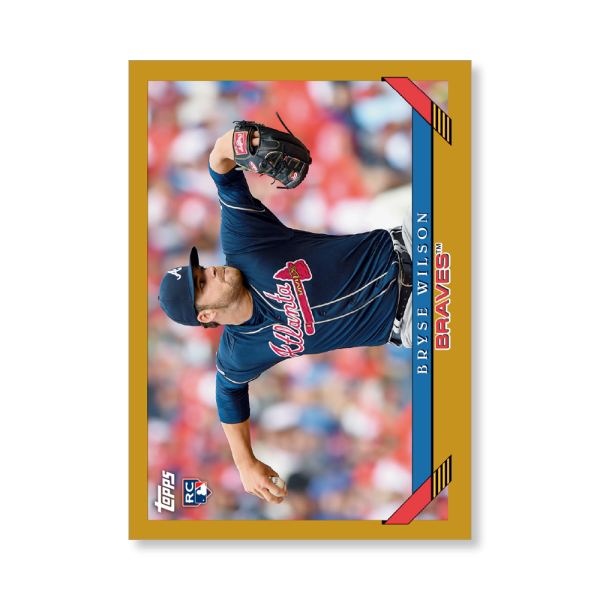 Bryse Wilson 2019 Archives Baseball 1993 Topps Poster Gold Ed. # to 1- artbble-pos-19tabb-1211-gold-s