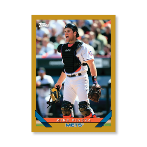Mike Piazza 2019 Archives Baseball 1993 Topps Poster Gold Ed. # to 1- artbble-pos-19tabb-1218-gold-s