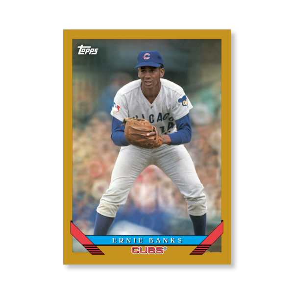Ernie Banks 2019 Archives Baseball 1993 Topps Poster Gold Ed. # to 1- artbble-pos-19tabb-1234-gold-s