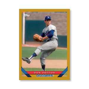 Don Sutton 2019 Archives Baseball 1993 Topps Poster Gold Ed. # to 1- artbble-pos-19tabb-1241-gold-s