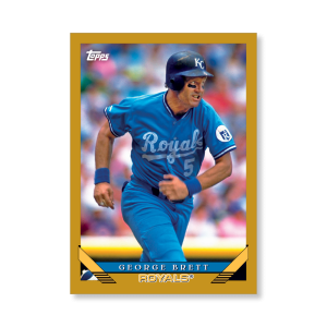 George Brett 2019 Archives Baseball 1993 Topps Poster Gold Ed. # to 1- artbble-pos-19tabb-1244-gold-s
