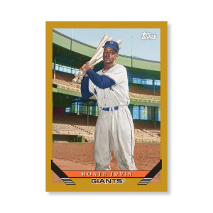 Monte Irvin 2019 Archives Baseball 1993 Topps Poster Gold Ed. # to 1- artbble-pos-19tabb-1247-gold-s