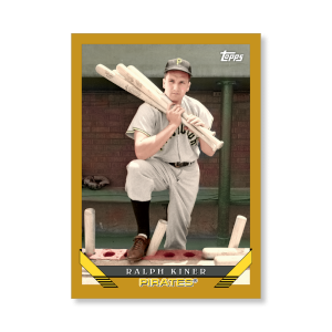 Ralph Kiner 2019 Archives Baseball 1993 Topps Poster Gold Ed. # to 1- artbble-pos-19tabb-1248-gold-s