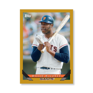 Willie McCovey 2019 Archives Baseball 1993 Topps Poster Gold Ed. # to 1- artbble-pos-19tabb-1251-gold-s