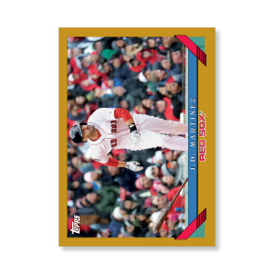 J.D. Martinez 2019 Archives Baseball 1993 Topps Poster Gold Ed. # to 1- artbble-pos-19tabb-1259-gold-s