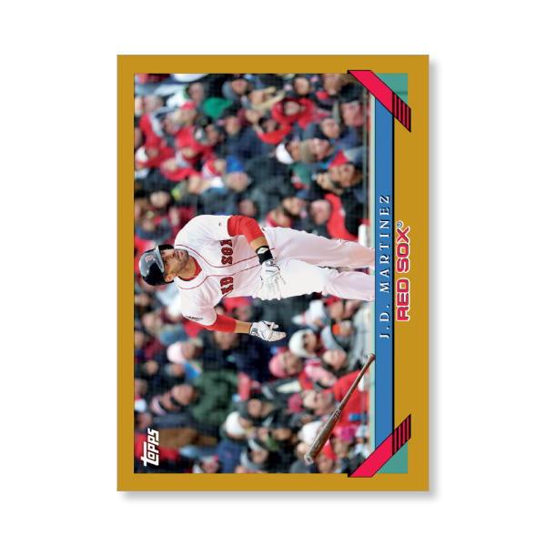 J.D. Martinez 2019 Archives Baseball 1993 Topps Poster Gold Ed. # to 1- artbble-pos-19tabb-1259-gold-s