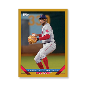 Xander Bogaerts 2019 Archives Baseball 1993 Topps Poster Gold Ed. # to 1- artbble-pos-19tabb-1260-gold-s