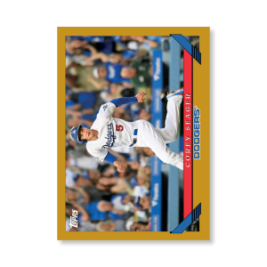 Corey Seager 2019 Archives Baseball 1993 Topps Poster Gold Ed. # to 1- artbble-pos-19tabb-1273-gold-s