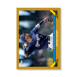 Orlando Arcia 2019 Archives Baseball 1993 Topps Poster Gold Ed. # to 1- artbble-pos-19tabb-1277-gold-s