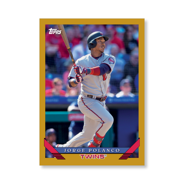 Jorge Polanco 2019 Archives Baseball 1993 Topps Poster Gold Ed. # to 1- artbble-pos-19tabb-1278-gold-s