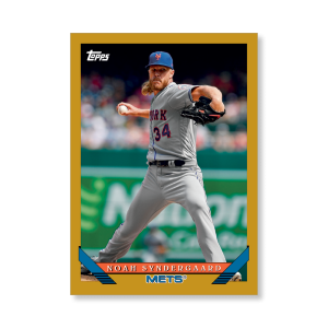 Noah Syndergaard 2019 Archives Baseball 1993 Topps Poster Gold Ed. # to 1- artbble-pos-19tabb-1280-gold-s
