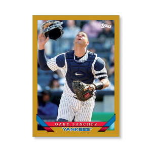 Gary Sanchez 2019 Archives Baseball 1993 Topps Poster Gold Ed. # to 1- artbble-pos-19tabb-1281-gold-s