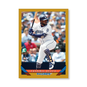 Franmil Reyes 2019 Archives Baseball 1993 Topps Poster Gold Ed. # to 1- artbble-pos-19tabb-1286-gold-s