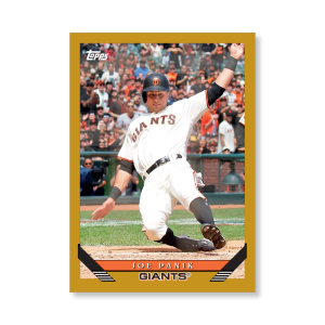 Joe Panik 2019 Archives Baseball 1993 Topps Poster Gold Ed. # to 1- artbble-pos-19tabb-1289-gold-s