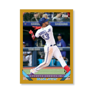 Lourdes Gurriel Jr. 2019 Archives Baseball 1993 Topps Poster Gold Ed. # to 1- artbble-pos-19tabb-1297-gold-s