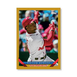 Victor Robles 2019 Archives Baseball 1993 Topps Poster Gold Ed. # to 1- artbble-pos-19tabb-1298-gold-s