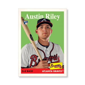 Austin Riley 2019 Archives Baseball 1958 Topps Poster # to 99- artbble-pos-19tabb-1306-s