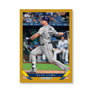 Nate Lowe 2019 Archives Baseball 1993 Topps Poster Gold Ed. # to 1- artbble-pos-19tabb-1603-gold-s