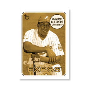 Vladimir Guerrero 2019 Archives Baseball 50th Anniversary of the Montreal Expos Poster Gold Ed. # to 1- artbble-pos-19tabb-3200-gold-s