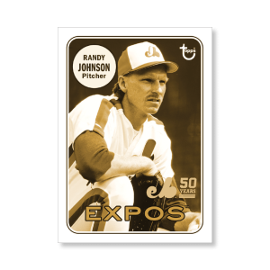 Randy Johnson 2019 Archives Baseball 50th Anniversary of the Montreal Expos Poster Gold Ed. # to 1- artbble-pos-19tabb-3201-gold-s
