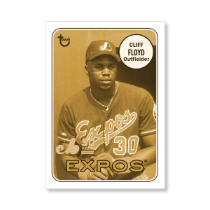 Cliff Floyd 2019 Archives Baseball 50th Anniversary of the Montreal Expos Poster Gold Ed. # to 1- artbble-pos-19tabb-3204-gold-s