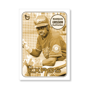 Marquis Grissom 2019 Archives Baseball 50th Anniversary of the Montreal Expos Poster Gold Ed. # to 1- artbble-pos-19tabb-3206-gold-s