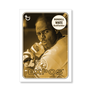 Rondell White 2019 Archives Baseball 50th Anniversary of the Montreal Expos Poster Gold Ed. # to 1- artbble-pos-19tabb-3207-gold-s