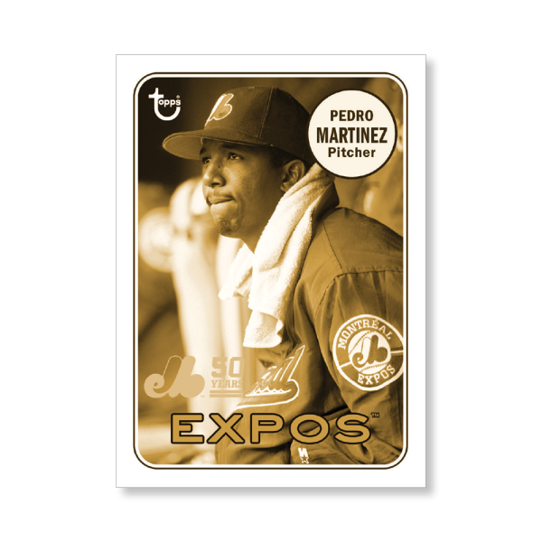 Pedro Martinez 2019 Archives Baseball 50th Anniversary of the Montreal Expos Poster Gold Ed. # to 1- artbble-pos-19tabb-3210-gold-s