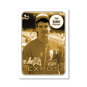 Tim Burke 2019 Archives Baseball 50th Anniversary of the Montreal Expos Poster Gold Ed. # to 1- artbble-pos-19tabb-3221-gold-s