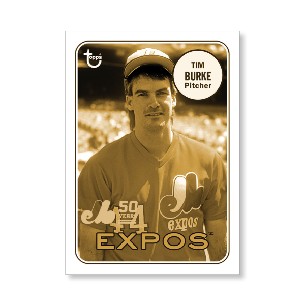 Tim Burke 2019 Archives Baseball 50th Anniversary of the Montreal Expos Poster Gold Ed. # to 1- artbble-pos-19tabb-3221-gold-s