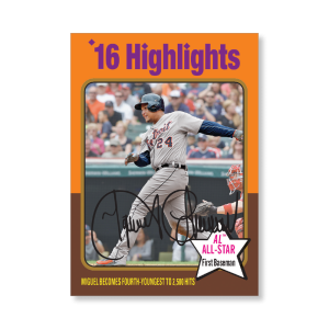 Miguel Cabrera 2019 Archives Baseball 1975 Topps Highlights Cards Poster Gold Ed. # to 1- artbble-pos-19tabb-3407-gold-s