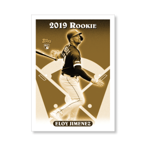 Eloy Jimenez 2019 Archives Baseball 1993 Topps Rookies Poster Gold Ed. # to 1- artbble-pos-19tabb-3501-gold-s