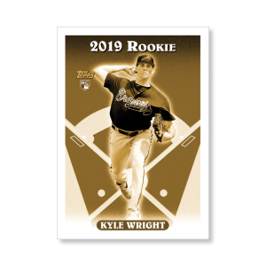 Kyle Wright 2019 Archives Baseball 1993 Topps Rookies Poster Gold Ed. # to 1- artbble-pos-19tabb-3506-gold-s
