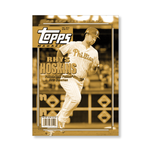 Rhys Hoskins 2019 Archives Baseball Topps Magazine Insert Poster Gold Ed. # to 1- artbble-pos-19tabb-3618-gold-s