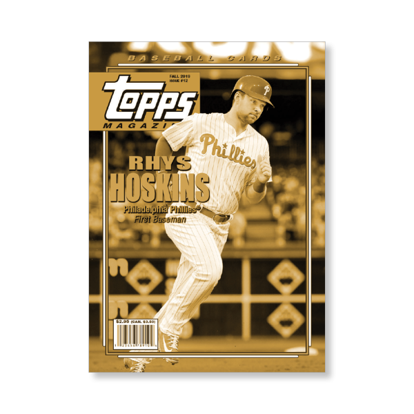 Rhys Hoskins 2019 Archives Baseball Topps Magazine Insert Poster Gold Ed. # to 1- artbble-pos-19tabb-3618-gold-s