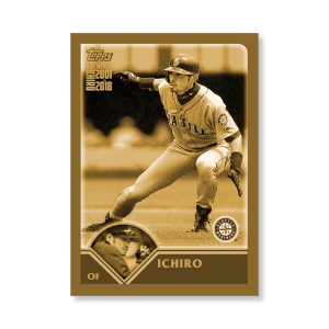 Ichiro 2019 Archives Baseball Ichiro Retrospective Poster Gold Ed. # to 1- artbble-pos-19tabb-3801-gold-s