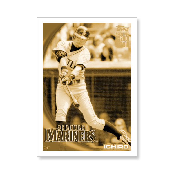 Ichiro 2019 Archives Baseball Ichiro Retrospective Poster Gold Ed. # to 1- artbble-pos-19tabb-3808-gold-s