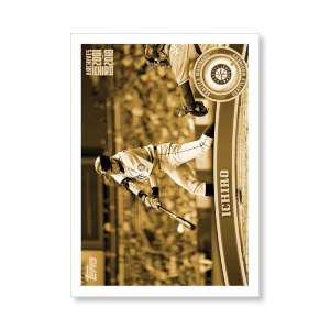 Ichiro 2019 Archives Baseball Ichiro Retrospective Poster Gold Ed. # to 1- artbble-pos-19tabb-3809-gold-s
