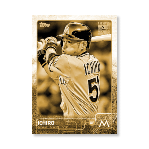 Ichiro 2019 Archives Baseball Ichiro Retrospective Poster Gold Ed. # to 1- artbble-pos-19tabb-3811-gold-s