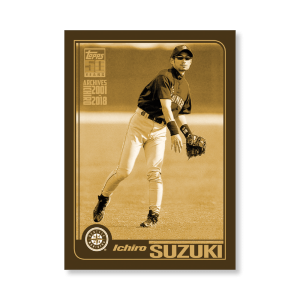 Ichiro Suzuki 2019 Archives Baseball Ichiro Retrospective Short Print Poster Gold Ed. # to 1- artbble-pos-19tabb-3901-gold-s