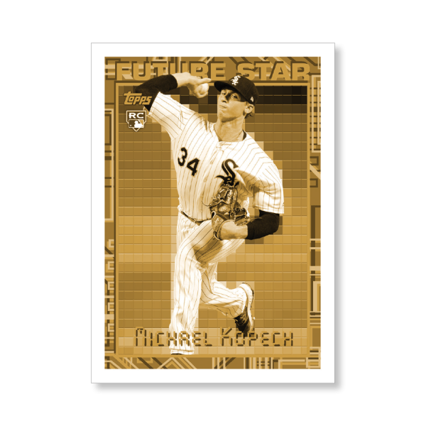 Michael Kopech 2019 Archives Baseball 1994 Topps Future Star Insert Poster Gold Ed. # to 1- artbble-pos-19tabb-4011-gold-s
