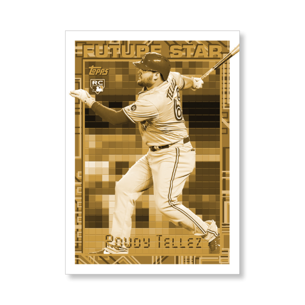 Rowdy Tellez 2019 Archives Baseball 1994 Topps Future Star Insert Poster Gold Ed. # to 1- artbble-pos-19tabb-4018-gold-s